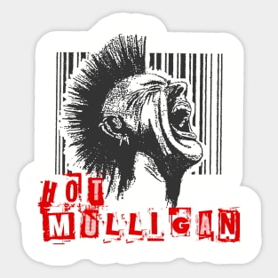 hot mulligan on the barcode punk Sticker